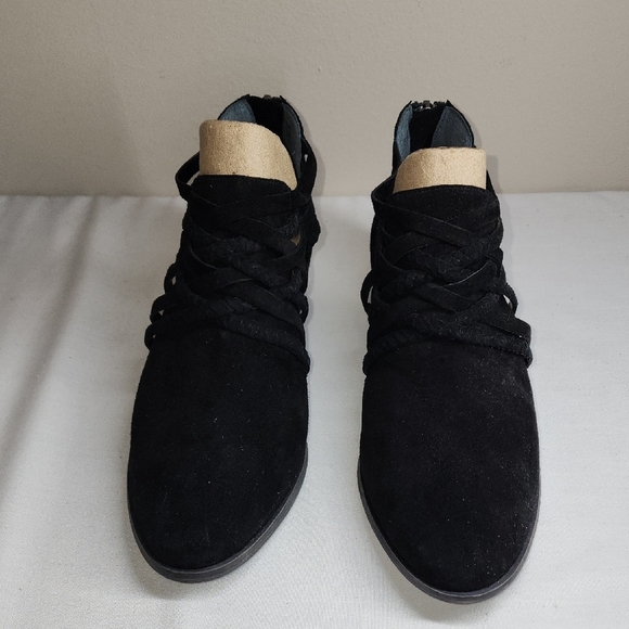 Caslon Black Suede Cutout Ankle Booties - Picture 6 of 9